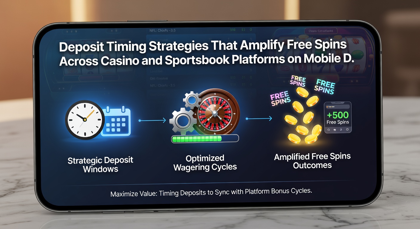 Overzicht van mobiele casino en sportsbook interface met timing indicators voor free spins