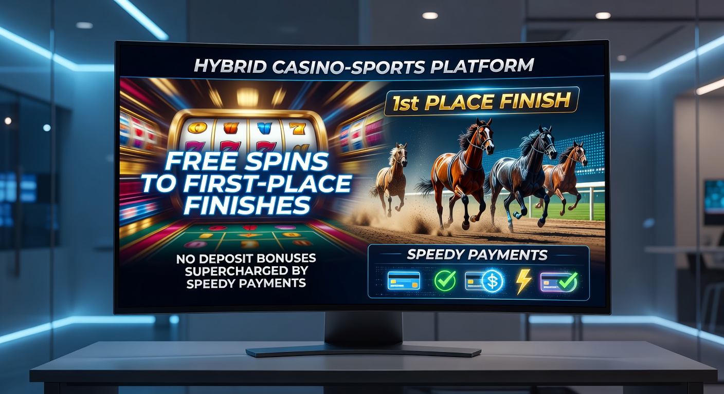 Speler viert overwinning met free spins en sportweddenschap op hybride platform, symboliserend de transitie van casino naar succesvolle bets