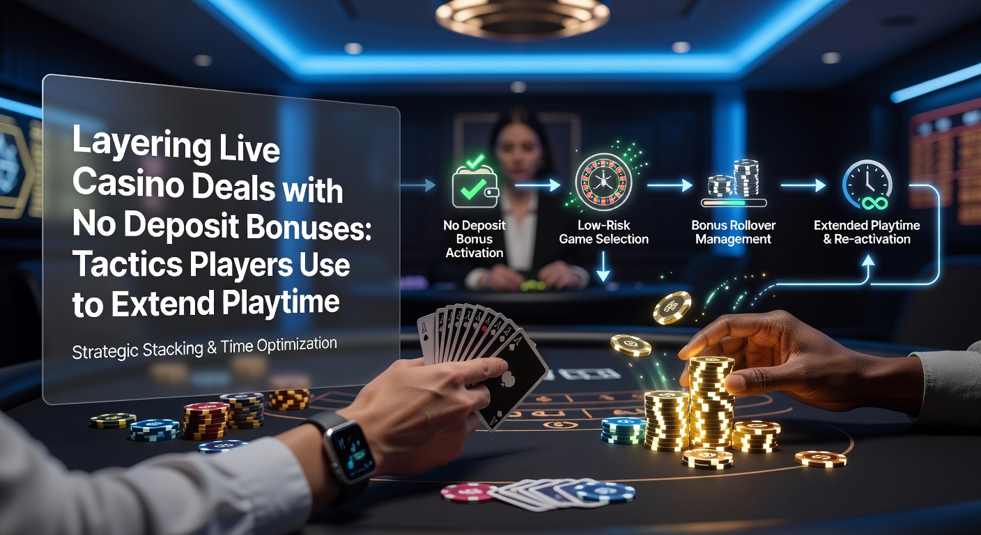 Spelers combineren bonussen in een live casino omgeving om hun sessies te verlengen, met kaarten en chips op tafel zichtbaar