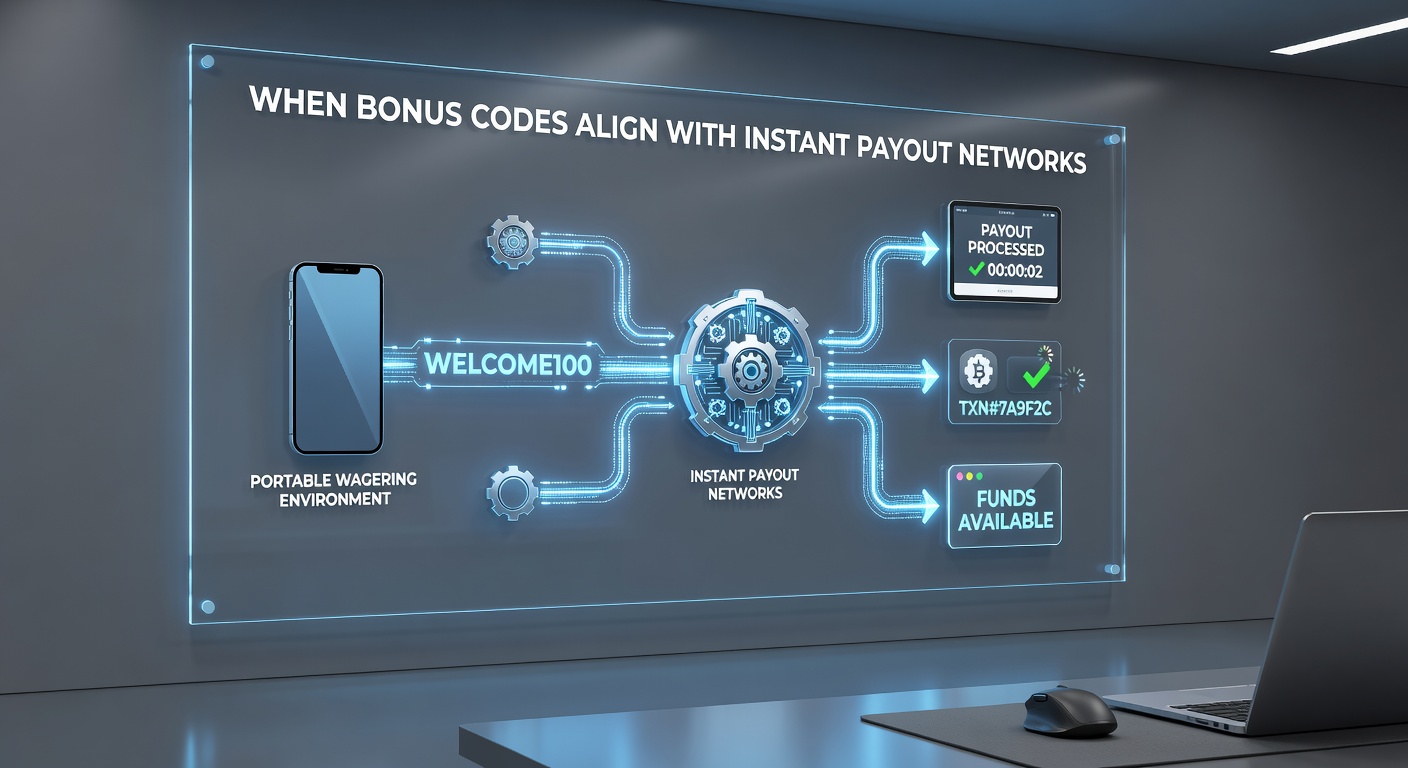Diagram van bonuscode integratie met instant payout netwerk in mobiele app